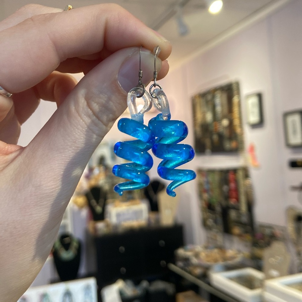 Vintage Hand-blown Glass Earrings